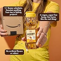 Vista 4 de ChocZero Sustituto de miel sin azúcar, equivalente a miel natural 1:1, apto para dieta keto y vegana, botella de 10.5 onzas