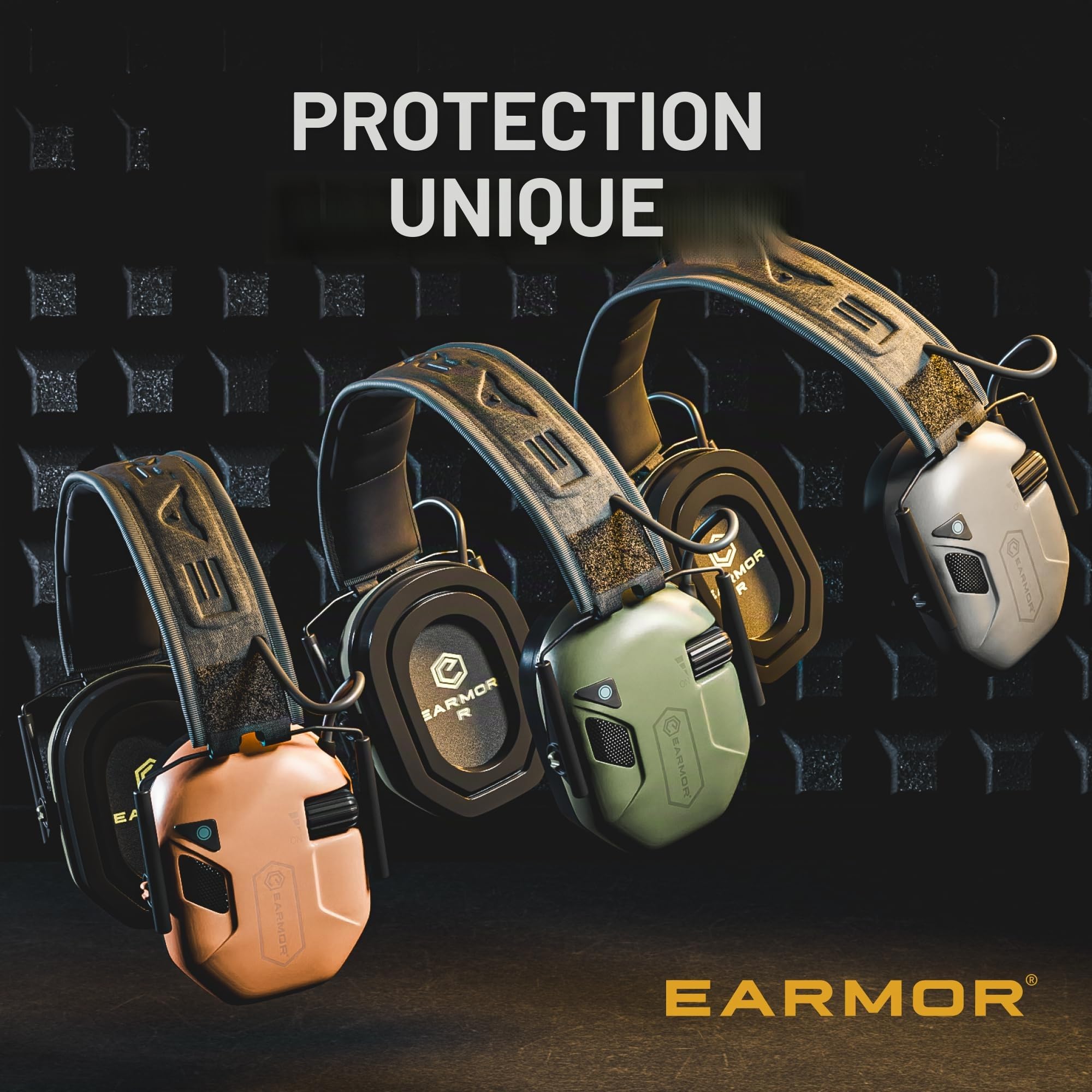 Earmor M300T Protection auditive électronique avec Bluetooth Protection auditive Protection auditive Protection auditive pour la chasse et le tir Valeur d'isolation SNR 29 dB Régulation dynamique du
