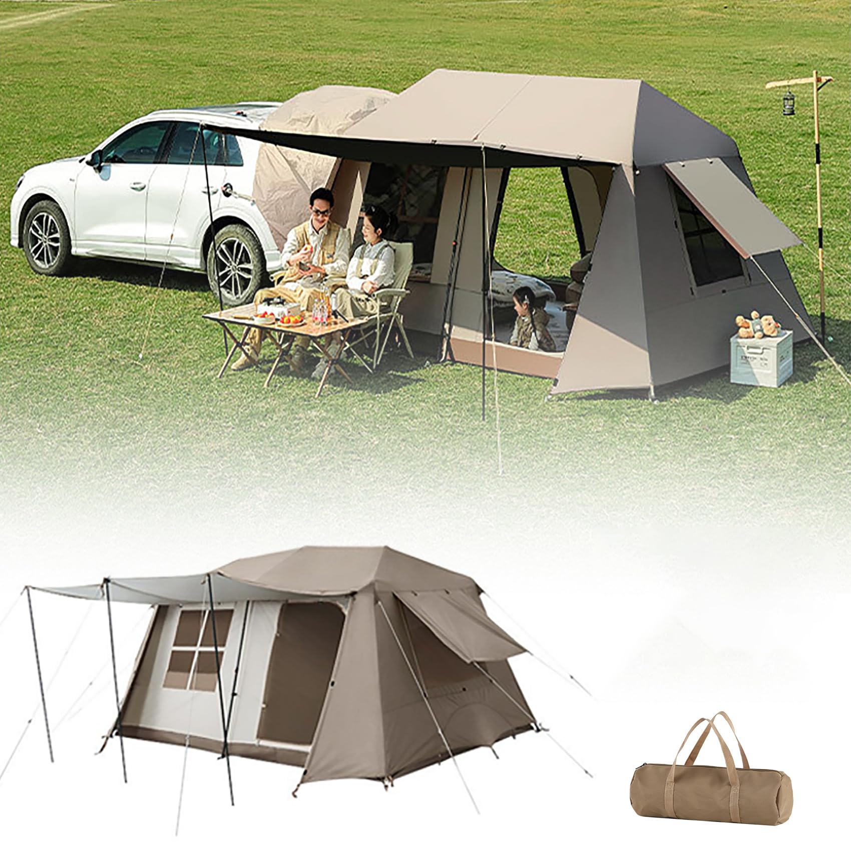 Amazon.co.jp: 車 テント 連結 バックドアテント キャンプ用 380