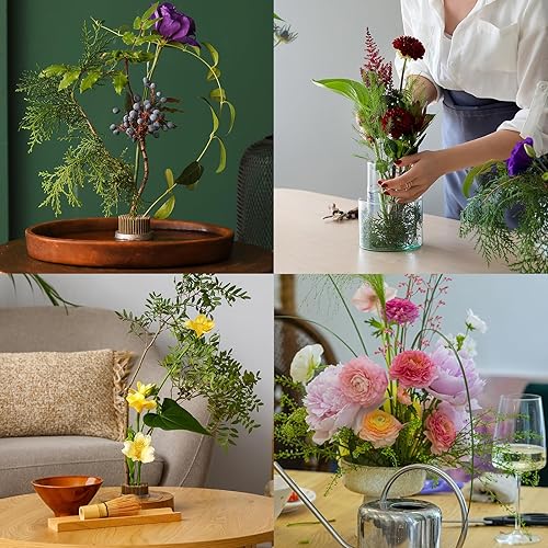 Miniatura 7 de PATIKIL Ikebana Kenzan de 2.4"1.1"0.9" Flower Frogs Ikebana Kenzan, 3 piezas de herramienta de arreglo floral de acero inoxidable para arreglo