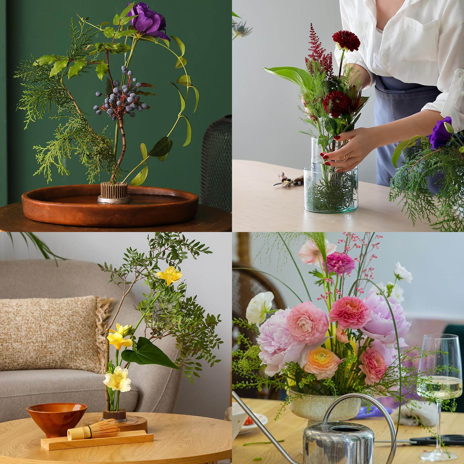 PATIKIL 0.9" Flores Ranas Ikebana Kenzan, 24uds Floral Arreglo Herramienta Latón Floral Rana Pasador Soporte para Jarrón Flores Arreglo, Dorado Tono