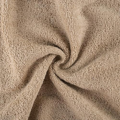 Miniatura 6 de Juego de toallas de 8 piezas, 100% algodón, súper suave y altamente absorbente, incluye 2 toallas de baño (27 x 54), 2 toallas de mano (16 x 28), 4