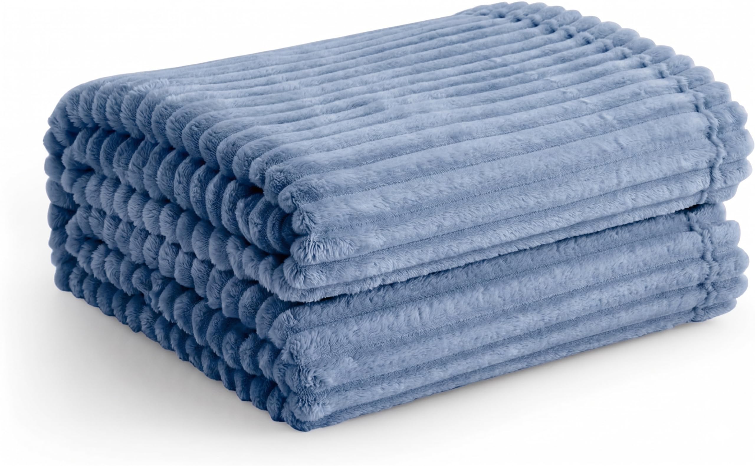 Cotton Bolls Textiles Super-Soft Mid Winter Fleece Single Blanket Cozy Heaven Deluxe Fleece Blanket Ultra-Soft Fluffy & Warm, 60 X 90 Inches (Pencil Blue)-image-20