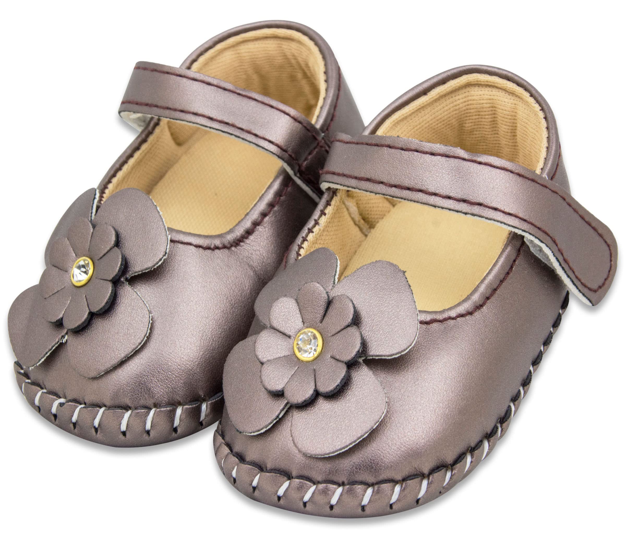Neska Moda 6 To 12 Months Baby Girls Synthetic Leather/Rexine Floral Baby Sandal Booties (Dark Brown)-BT1216 (B09WXYNTZD) Amazon Price History, Amazon Price Tracker