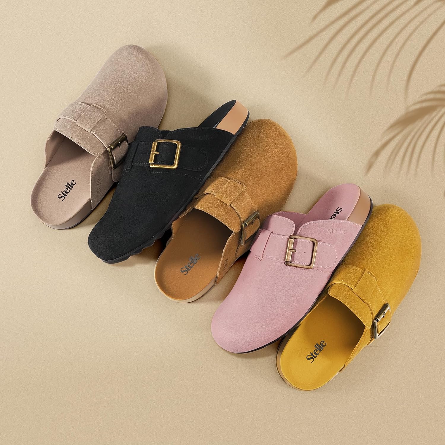 Stelle Suede Clogs for Women Men Potato Shoes with Arch Support Leather Cork Footbed Mules Slip on Home Slippers - Image 7