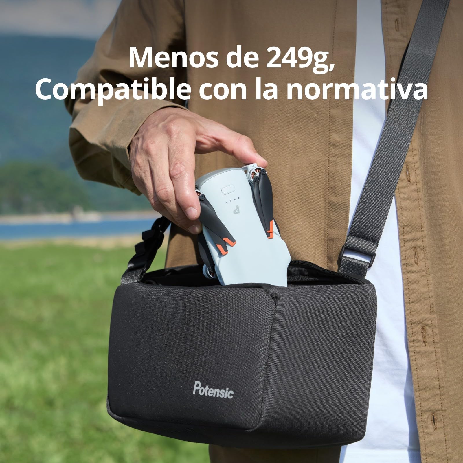 Potensic ATOM 3 Drones con Camara 4K Profesional, Vídeo HDR 4K/60fps, Foto 8K, Sensor 1/1,3”, 3 Baterías 120 min de Vuelo, 16 KM Transmisión, Seguimiento IA 2.0, Med-Tele, QuickShots, < 249g, Dron, C0
