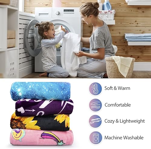 Miniatura 5 de Levens Ouija - Manta de regalo para mujeres, niñas y adultos, decoración con estampado de sol y luna para el hogar, dormitorio, sala de estar,