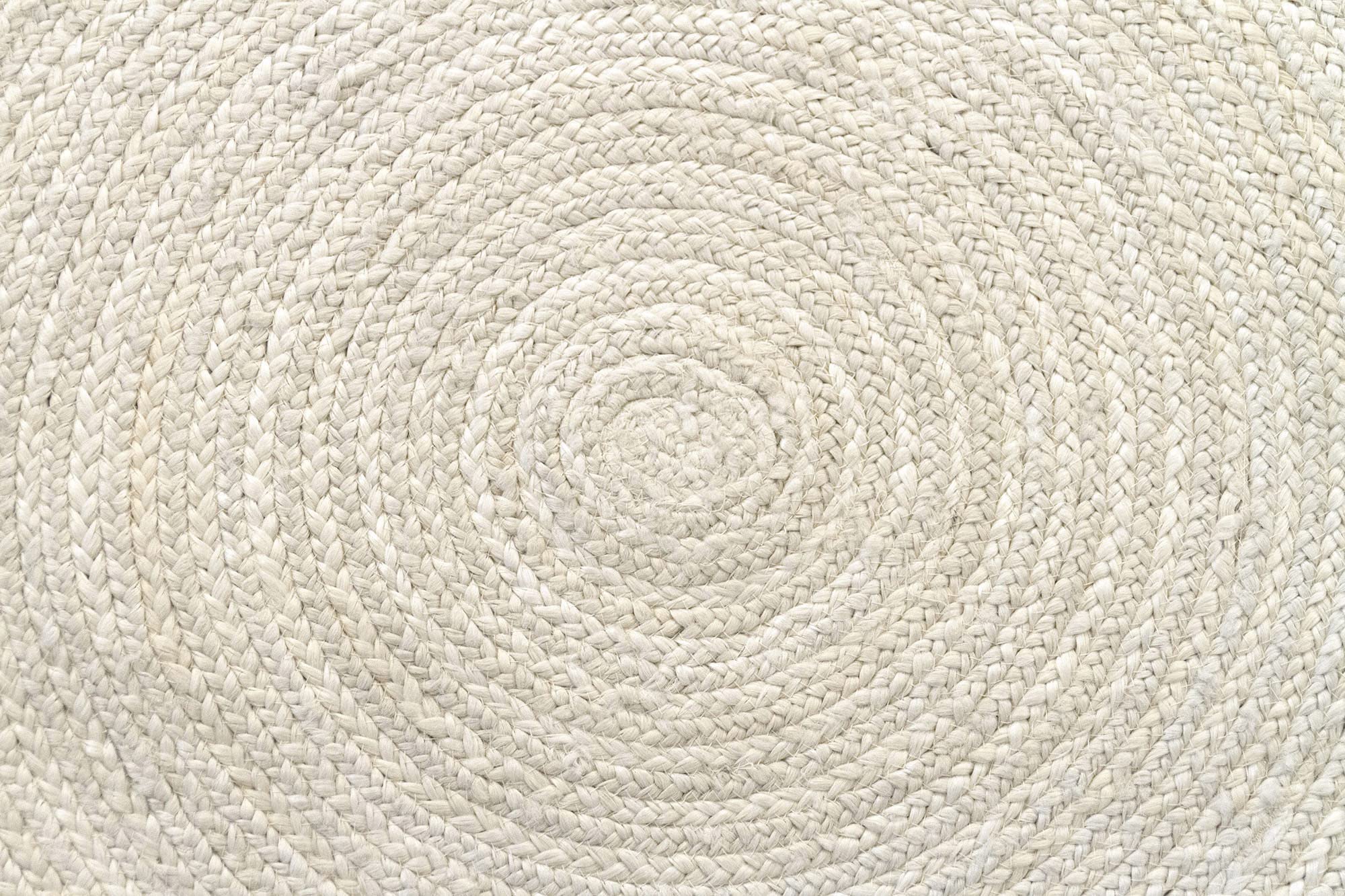 HAMID - Tappeto in Fibra di Juta Alhambra 100% Naturale Avorio Rotondo Intrecciato a Mano per Soggiorno, Sala da Pranzo, Camera da Letto, Corridoi (Avorio, 100x100 cm)