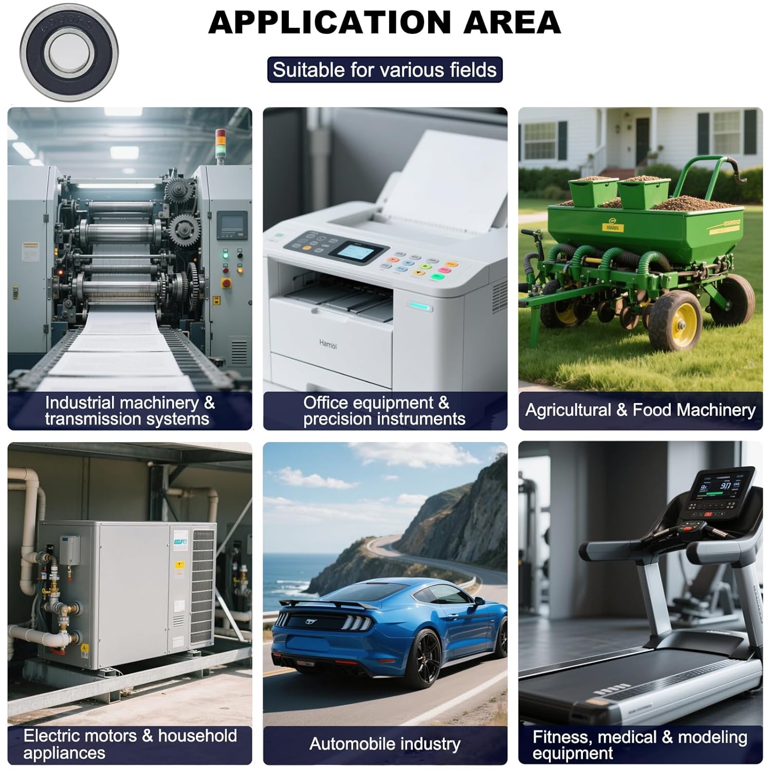 10 PCS 6000-2RS Double Rubber Seal Bearings 10x26x8mm, Pre-Lubricated and Stable Performance and Cost Effective, Deep Groove Ball Bearings. (6000-RS) image 6 of 6 B0FD9RSSXF