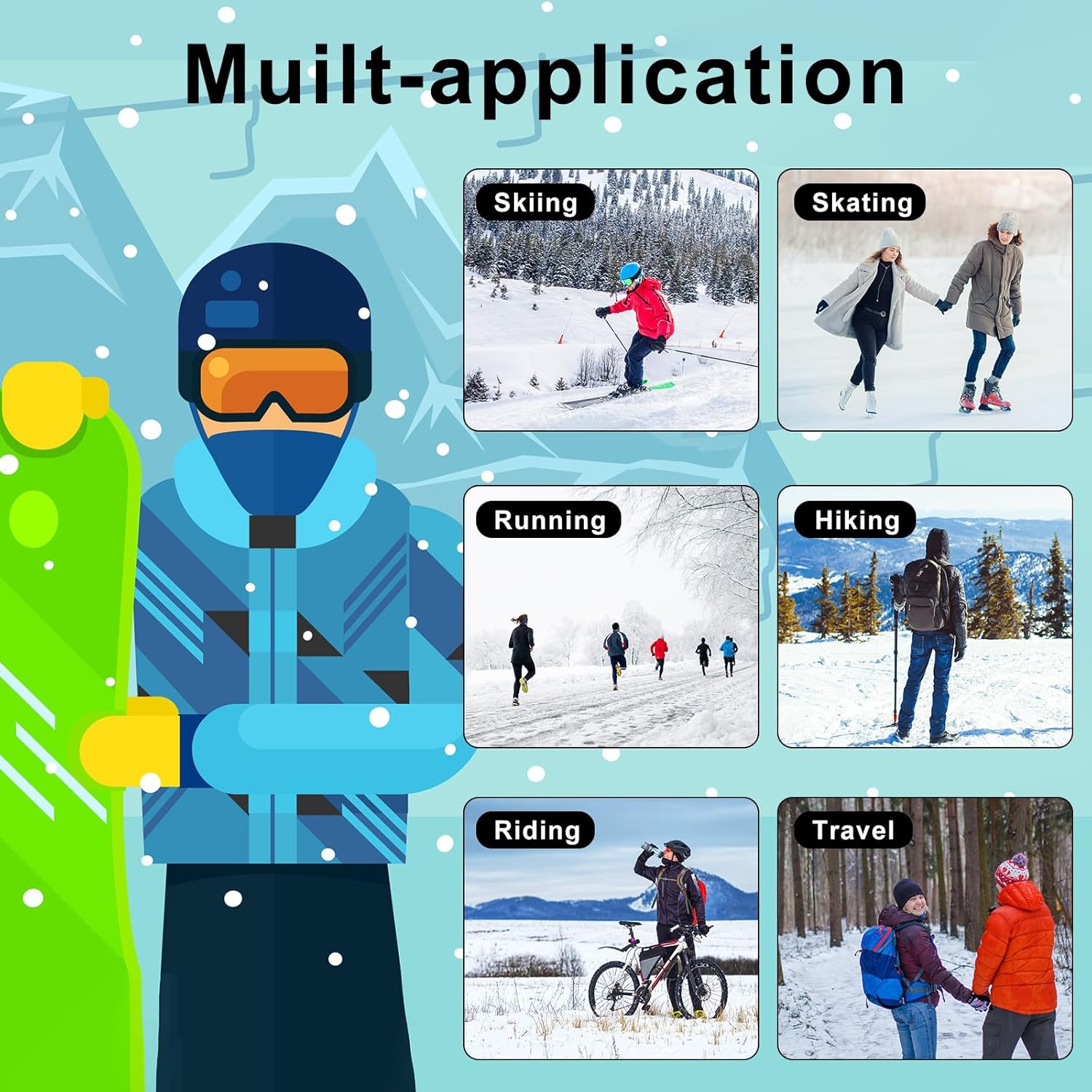 16 Pcs Balaclava Ski Masks Adjustable Windproof Winter Warm Fleece Face Mask Covers for Men Women Outdoor - Image 7