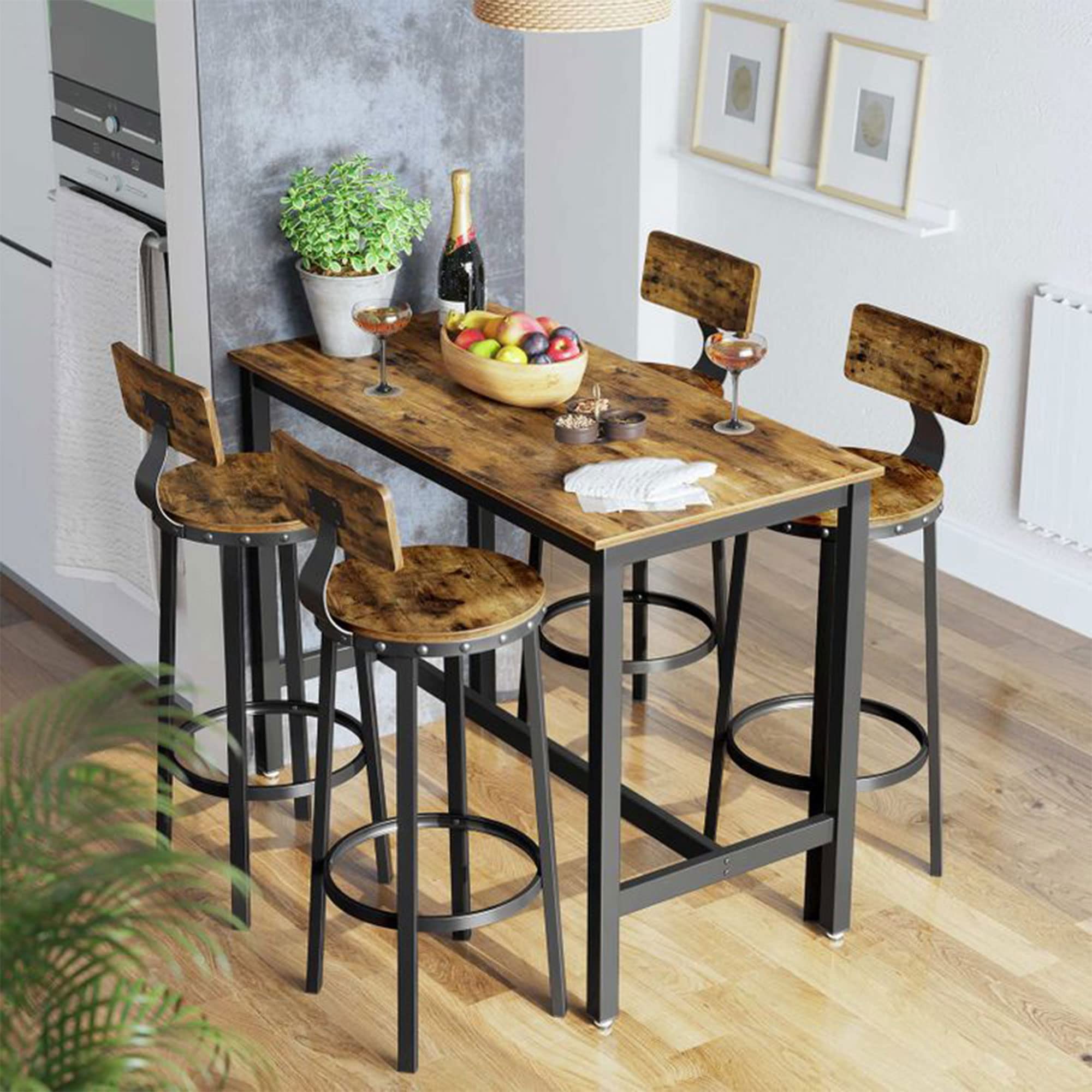Furnhouse Ibbe Design Juego De 2 Marrón Taburete De Bar Sillas De