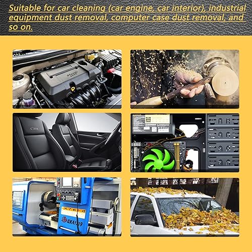 Miniatura 6 de Pistola de soplado de aire con boquilla en ángulo de 10 pulgadas de largo, potente aleación de aluminio de alto volumen, pistola neumática para