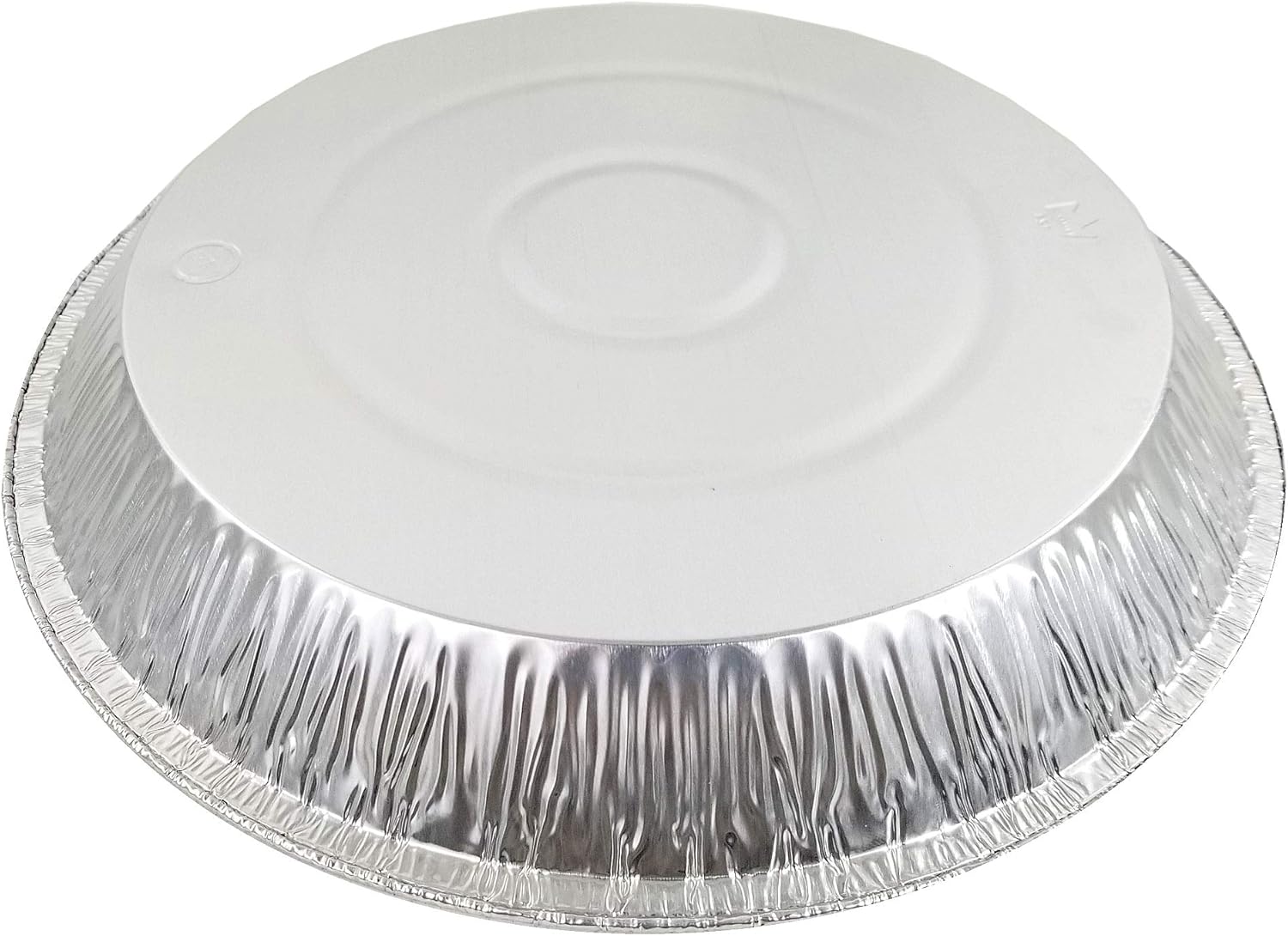 PACTOGO 12" Aluminum Foil Pie Pan Extra-Deep Disposable Tin Plates (Pack of 100)