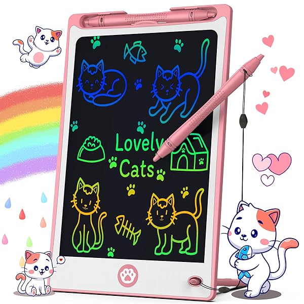 Hockvill LCD Writing Tablet for Kids 8.8 Inch, Toys for Girls Boys Drawing Pad for 3 4 5 6 7 Year Old Kids Toys, Children’s Day Gift Toddler Doodle Board Travel Essentials, Christmas Gift for Children