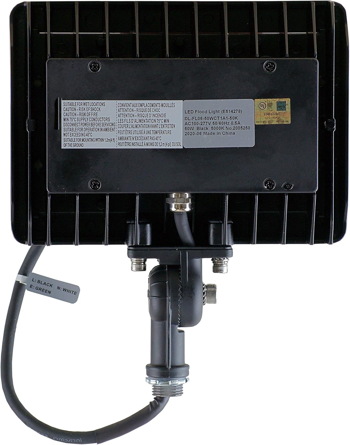 Lowest Price Duralec 50W Mini Flood Light , 50 Watt Waterproof Led Flood Light with Knuckle Mount, Daylight White 5000K Security Spot Light UL and DLC Premium Listed