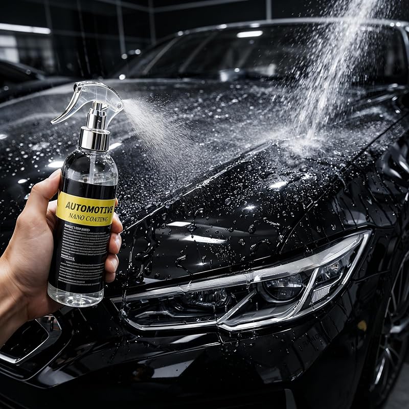 Ceramic Coating Spray for Cars Professional German-Engineered SiO₂ Ceramic Maintenance & Paint Protection Spray, High Gloss Hydrophobic Finish, Ideal After Wash, Before Rain & Road Trips