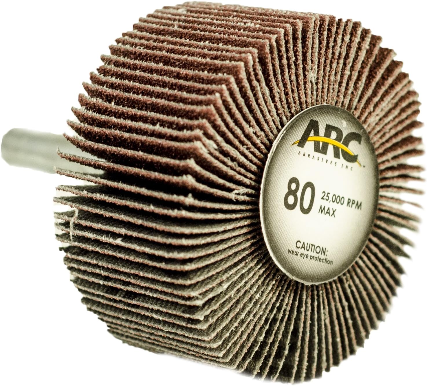 11287 Mounted Shank Flap Wheels, 80 Grit, 2-Inch x 1-Inch x 1/4-Inch Shank, 10-Pack