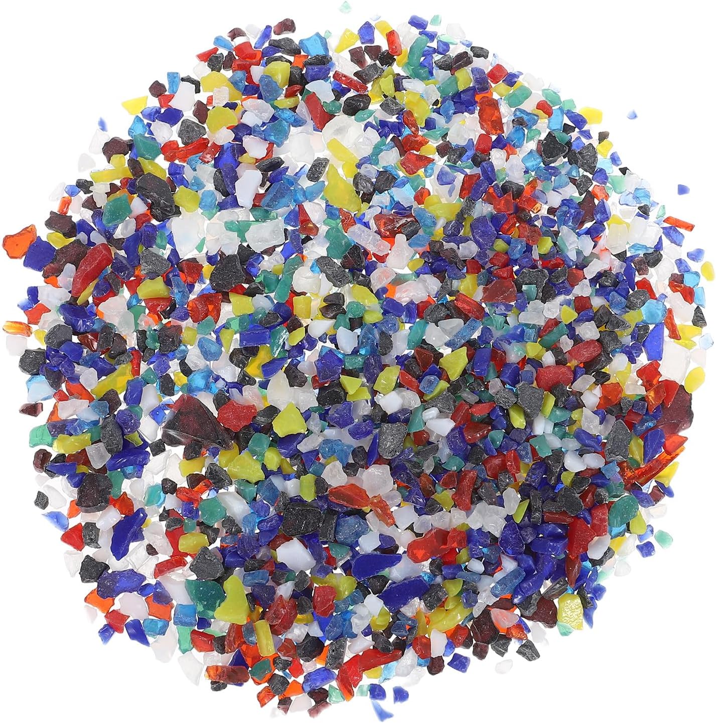 CORHAD 100g Crushed Glass for Microwave Kiln - Glass Frits Fusible Chips for Jewelry Crafting - DIY Stained Art Projects Microwave Kiln Material, Assorted Color