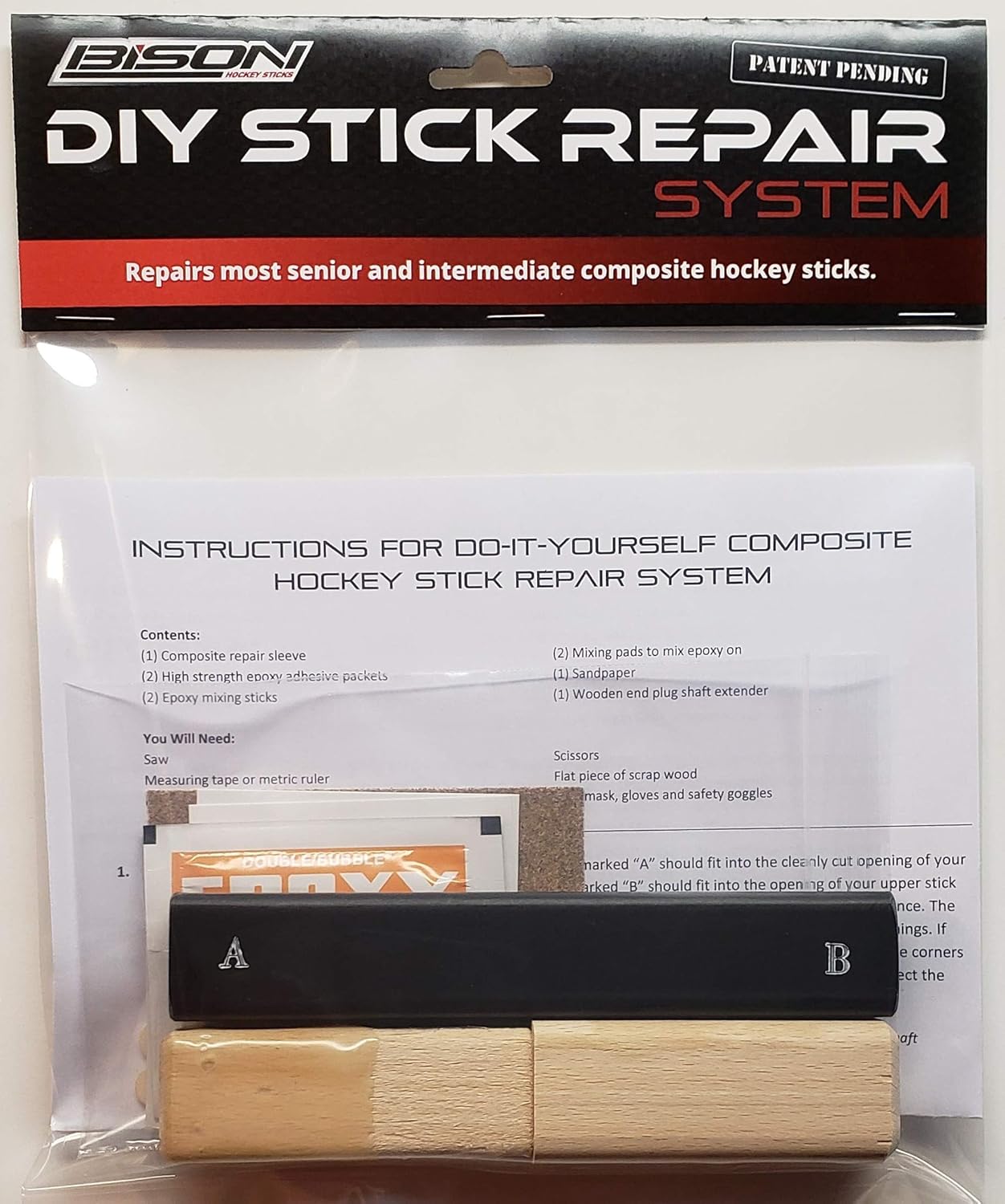 Hockey Stick Repair System Kit Size 16mm x 26mm Amazon.in Sports
