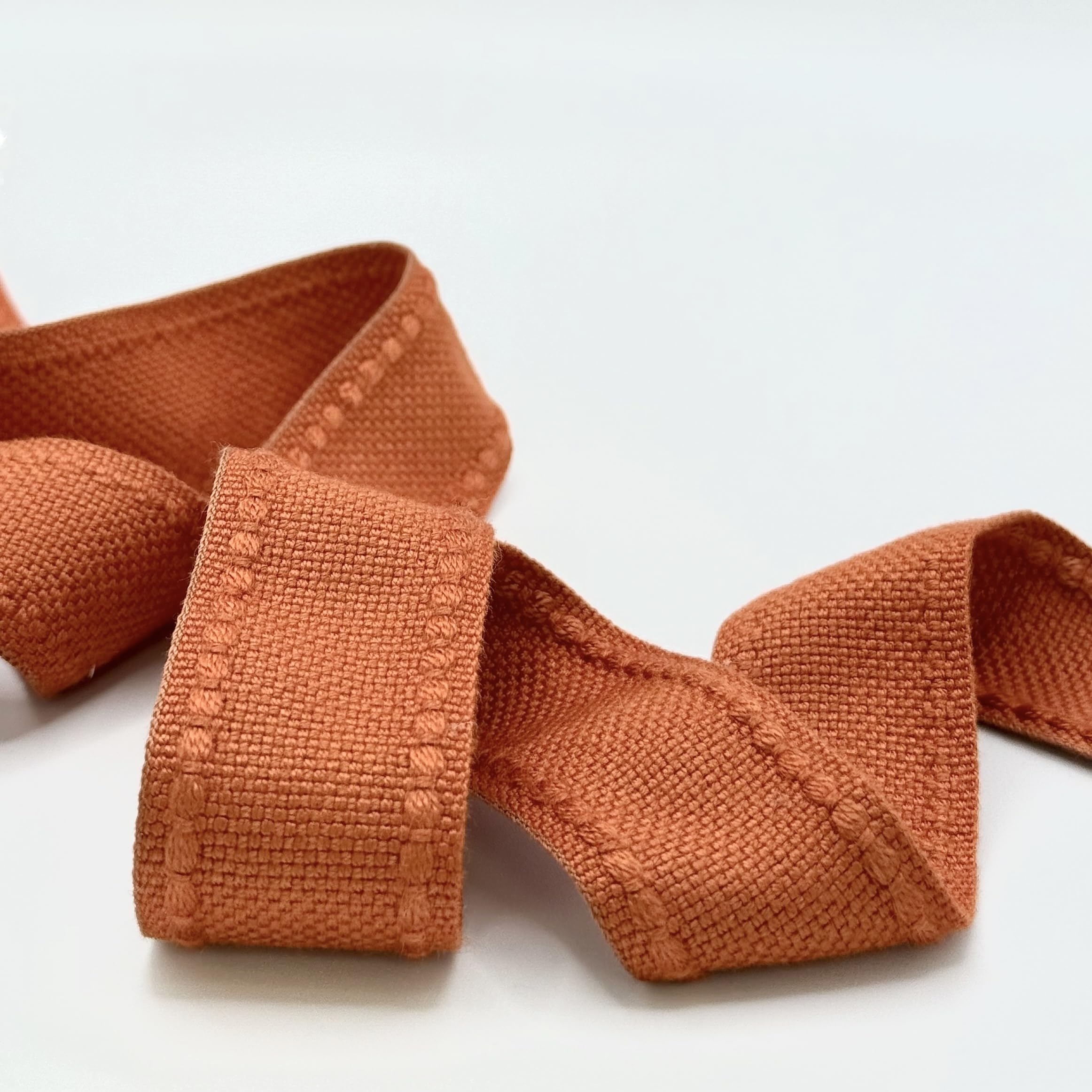 3CM Woven Braid Terracotta ON 25M Card