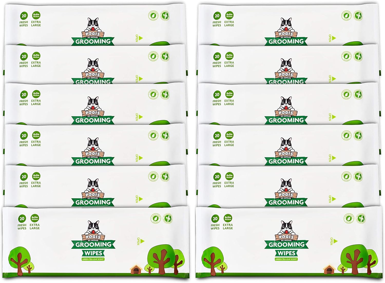 Pogi's Grooming Wipes 240Count Travel Pack Hypoallergenic Pet