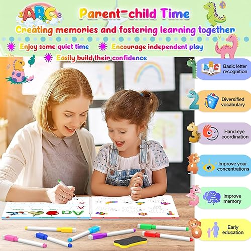 Miniatura 6 de Actividades de aprendizaje preescolar - Libro de trabajo educativo para niños pequeños Prek Montessori escritura a mano, juguetes de rastreo de