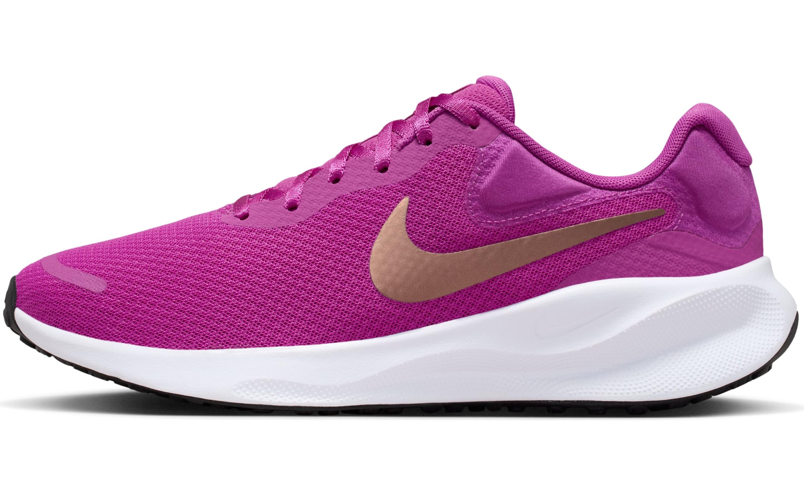 Nike Men's Revolution 7 Women's Road Running Shoes 8 Hot Fuchsia Mtlc Red Bronze White Black