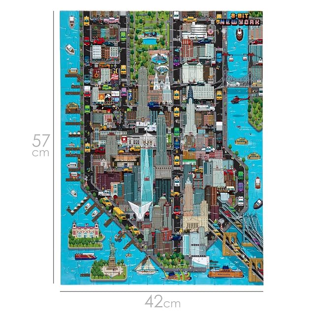 Foto 8 de 8 de bopster puzle de Estilo 8 bits pixelado de Nueva York 180 Piezas para niños, Adolescentes y Adultos
