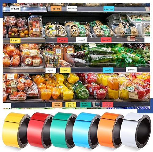 Miniatura 4 de 6 rollos de cinta magnética de borrado en seco rollo de cinta magnética de 1 pulgada x 33 pies tiras magnéticas en blanco con parte trasera adhesiva