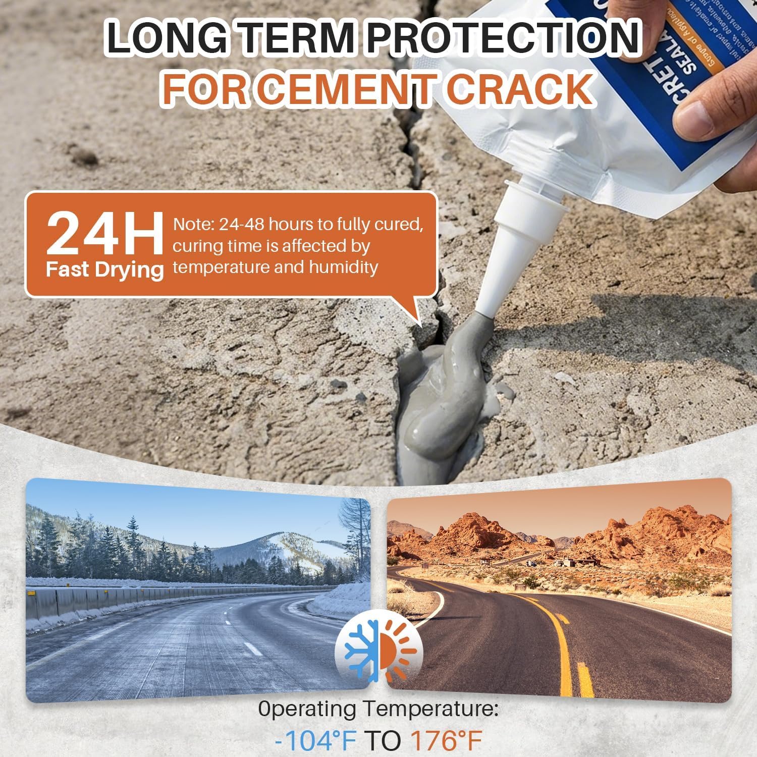 Concrete Crack Filler - Waterproof Repair -3 Concrete Crack Filler - Waterproof Repair -3