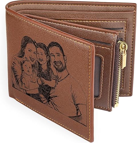 Billetera personalizada grabada para hombre, cartera de cuero personalizada, el regalo perfecto para hombres, regalos de graduación, regalos de