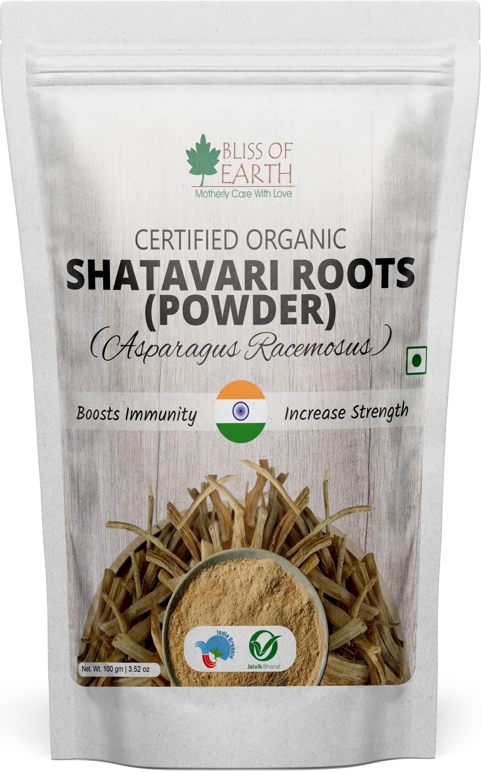 Shatavari Root Powder Organic Asparagus Racemosus Natural & Non-GMO Good for Immunity & Digestion 100gm