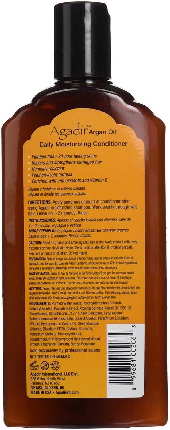AGADIR Argan Oil Daily Moisturizing Conditioner, 12.4 Fl Oz