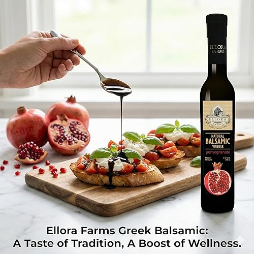 Miniatura 8 de Ellora Farms, Paquete combinado de crema de vinagre balsámico con infusión de granada fresca y naranja, totalmente natural, sin aditivos, sin