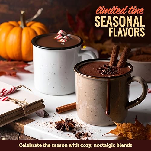 Miniatura 4 de Castle Kitchen Mezcla de cacao caliente doble holandés de chocolate negro de alta calidad, sin lácteos, vegano, a base de plantas, sin gluten,