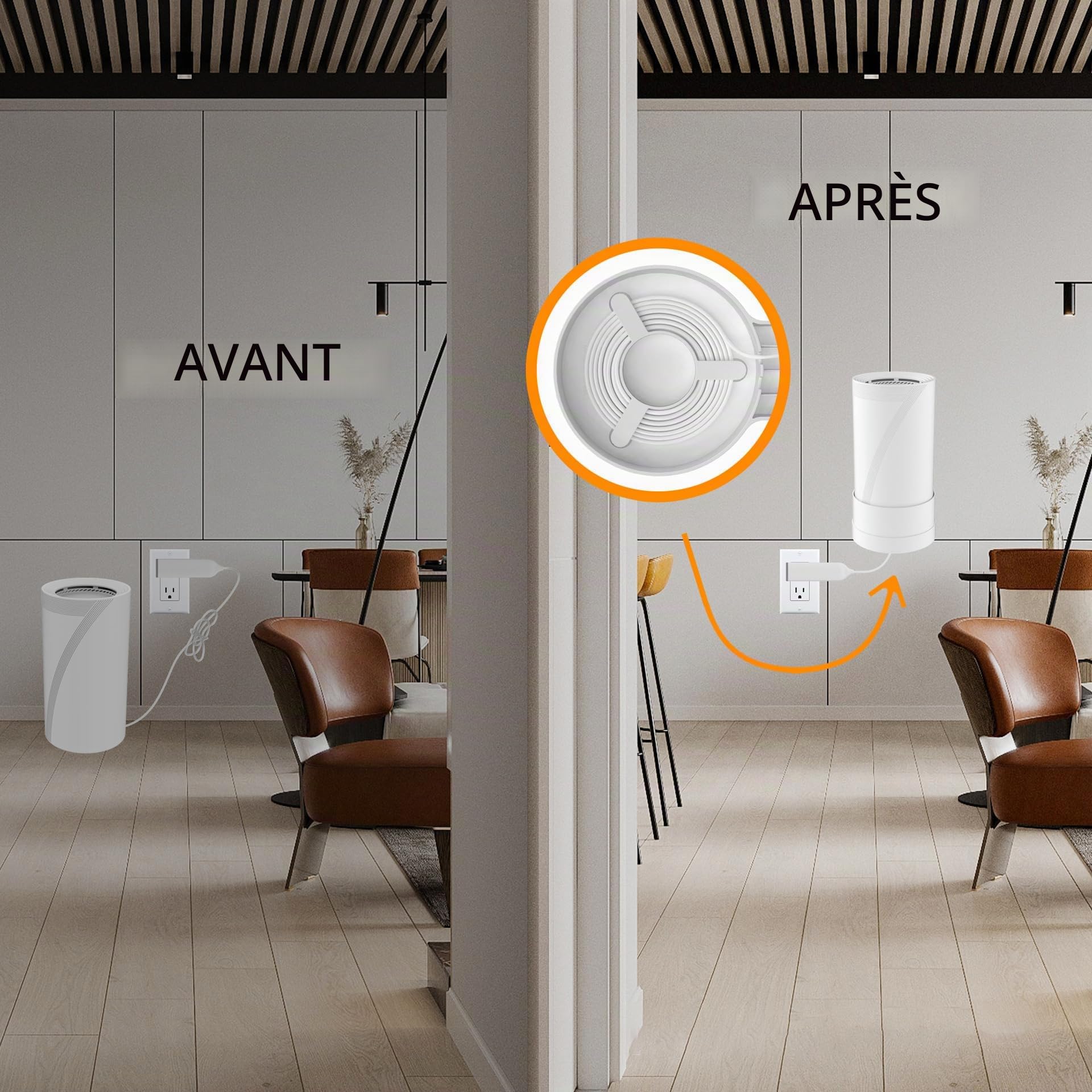 TP Link Deco BE65 / BE85 / BE95 Mesh System WiFi 7 Support mural simple et robuste TP Link Deco BE65 / BE85 / BE95 avec gestion des câbles (blanc, 3 pièces)