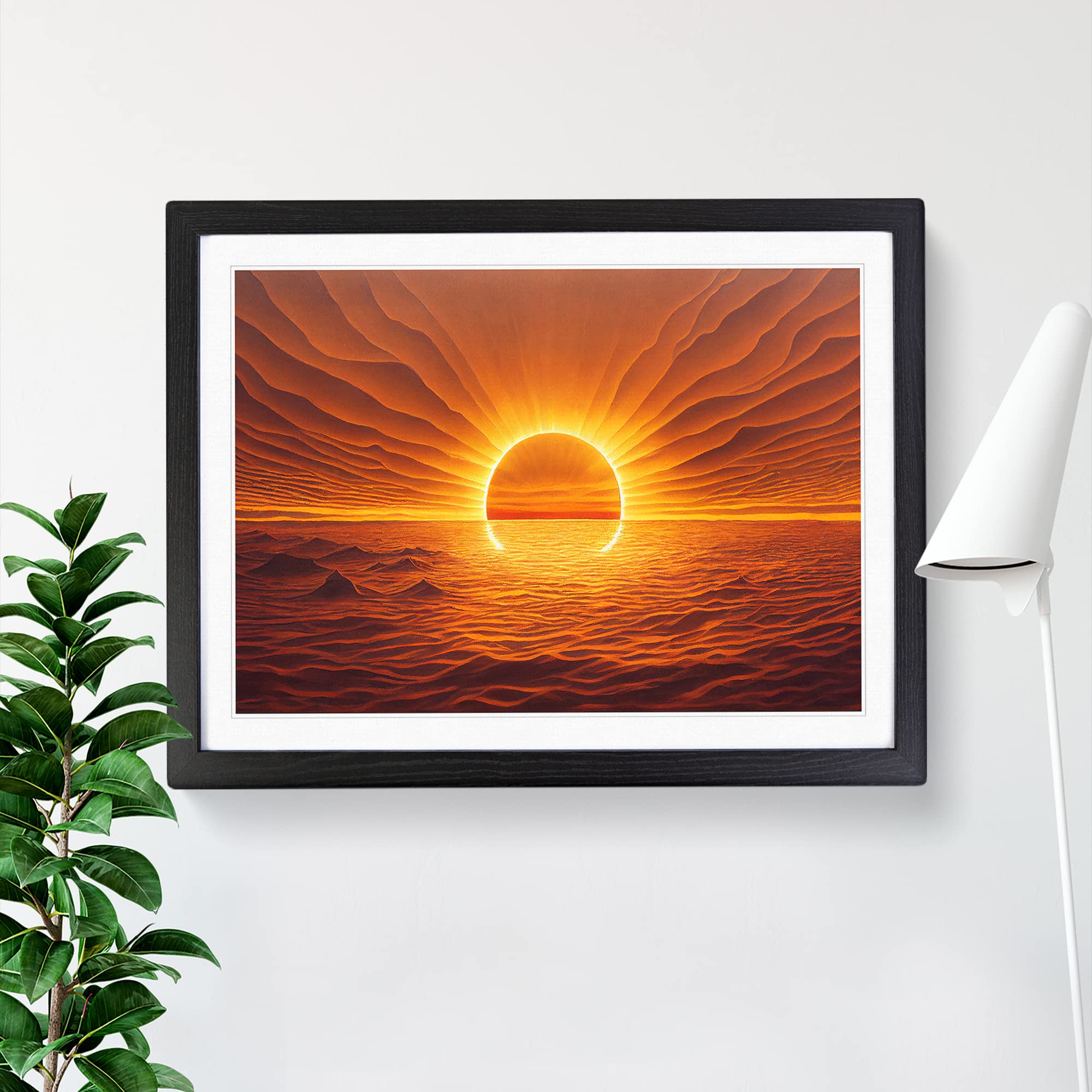 The Rising Sunset Vol.5 Abstract Framed Print, Black, A3 (46 x 34 cm) - Image 3