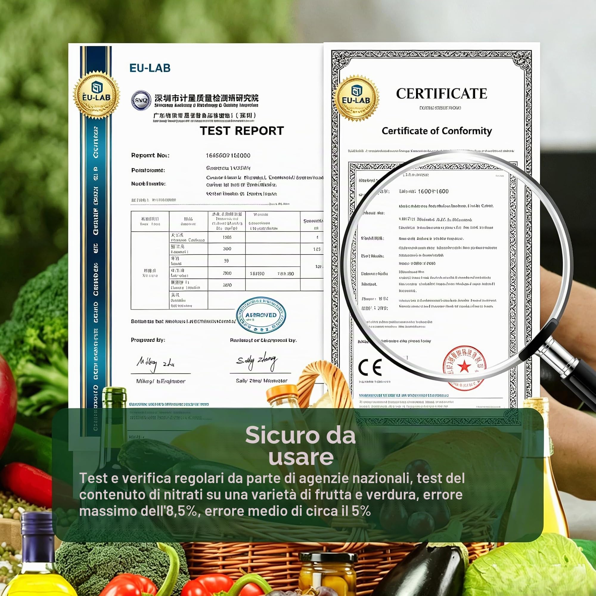 G Tester e misuratore digitali di carne fresca, frutta, nitrato vegetale e misuratore combinato per alimenti