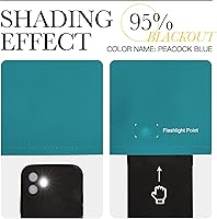 Vista 5 de NICETOWN 2 paneles de cortinas de oscurecimiento de habitación de 68 pulgadas de largo, cortinas opacas con aislamiento térmico y ojales