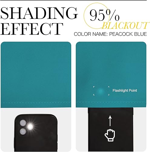 Miniatura 5 de NICETOWN Cortinas opacas reductoras de sonido, para división de habitación y puerta de patio, con función de aislamiento térmico para puerta