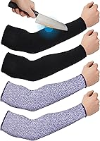 Vista 12 de Geyoga 2 pares de mangas protectoras de brazo, protectores de brazo para piel delgada y moretones, mangas protectoras resistentes a cortes para Gris