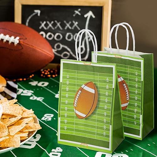 Miniatura 4 de Fainne 30 bolsas de regalo de fiesta de fútbol, bolsas de regalo de fútbol con asas, paquete de golosinas de papel para decoración temática