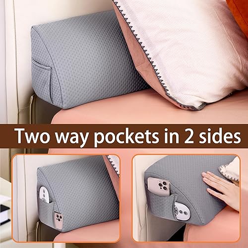 Miniatura 4 de jakoola Almohada de cuña para cama matrimonial (54 x 8 x 6 pulgadas) para espacio de cabecero, relleno de huecos de colchón de espuma viscoelástica