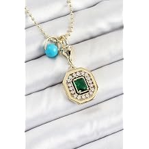 Gold Renk Pirin  Zirkon Ta l  Kad n Serenay Kolyesi 5886