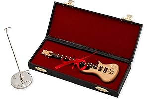 Broadway Gift Natural Wood Miniature Bass Electric Guitar Replica