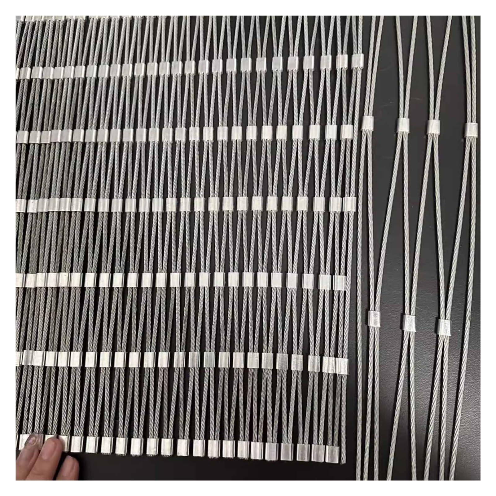 Rete di sicurezza flessibile in acciaio inox 304 per balconi, 10 cm, protezione per scale agricole (0,8 x 25 m) per sicurezza e protezione