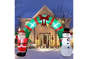 Poptrend Inflatable Christmas Decorations 8 Foot Inflatable Christmas Arch