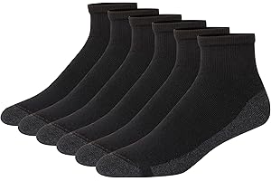 Mens Hanes Men's Max Cushioned Ankle Socks, Multi-Packs