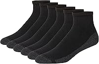 Hanes Men's Max Cushioned Ankle Socks Multipack - Double Tough Durability, Odor-Fighting Comfort All Day