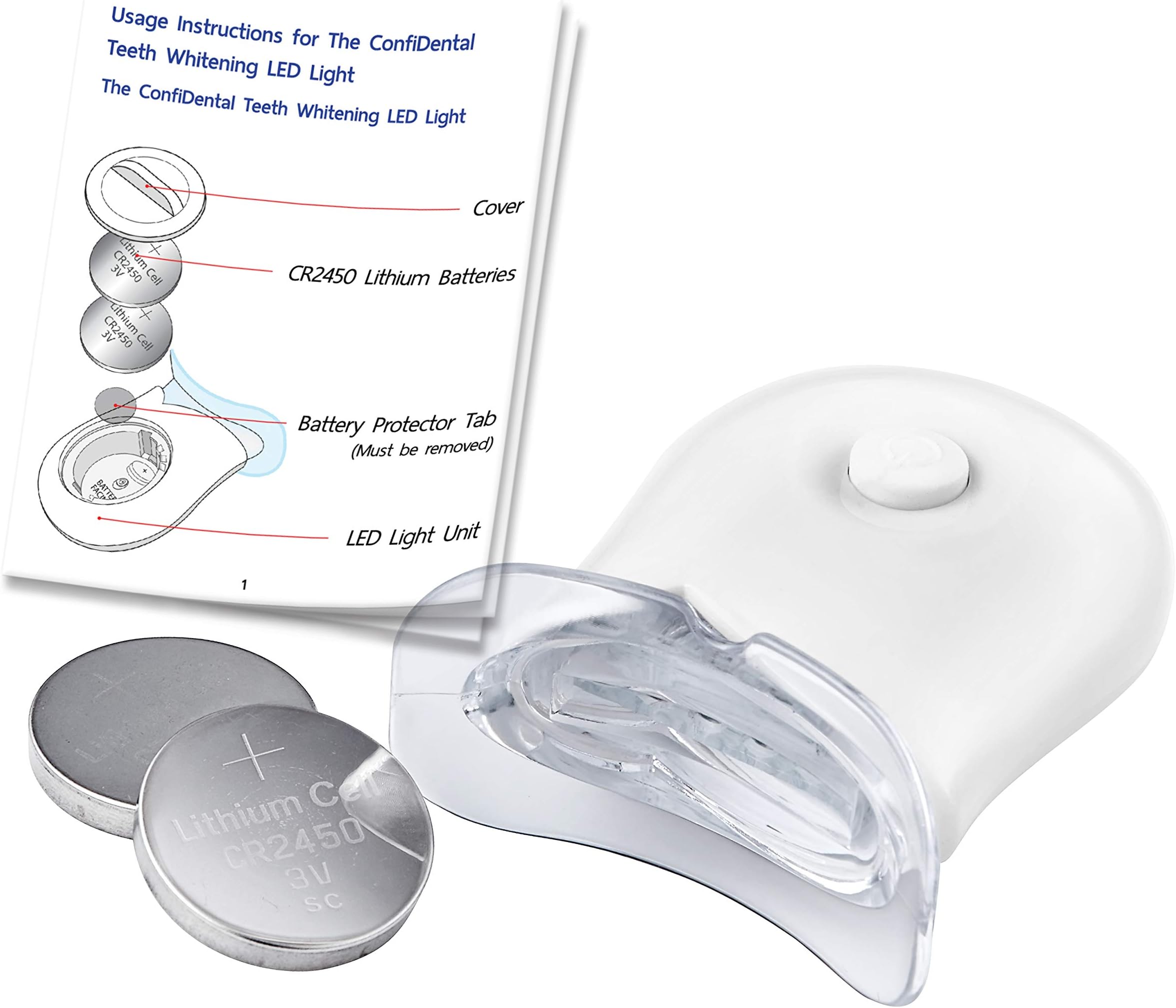 The ConfiDental Teeth Whitening Accelerator LED Light - 6X High-Intensity Blue LED Light. The Only Teeth Whitening Solution You'll Ever Need!